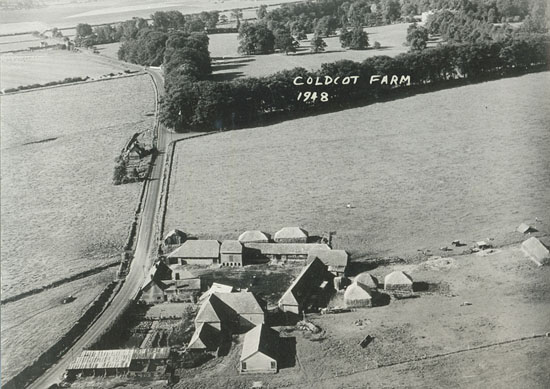aerial view of farm