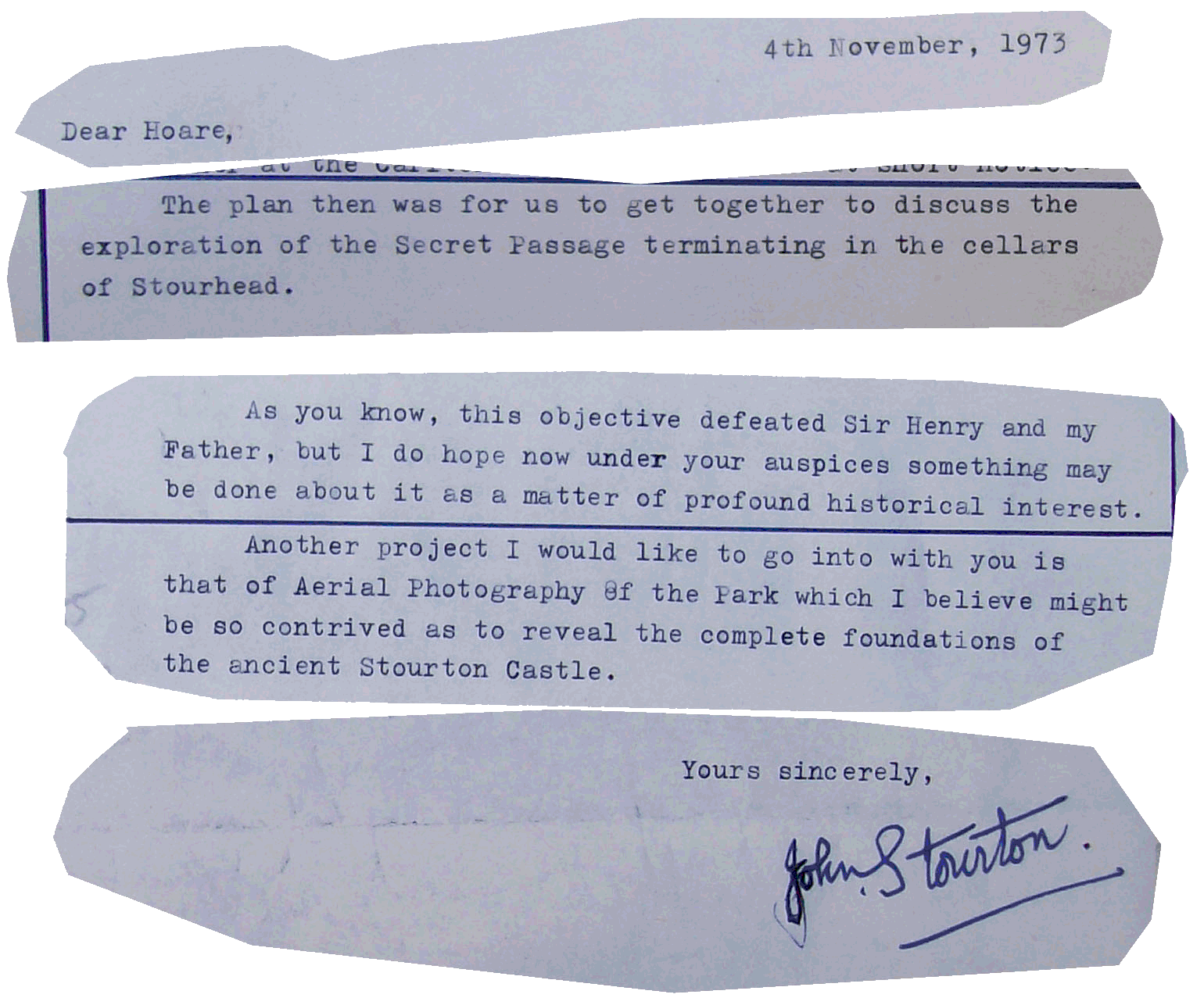 extracts from a letter